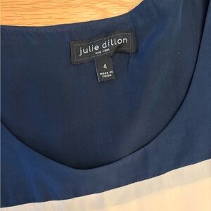 Julie Dillon Navy and Cream Mini Dress